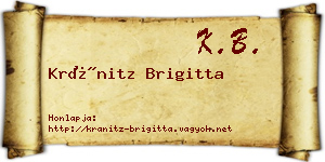 Kránitz Brigitta névjegykártya