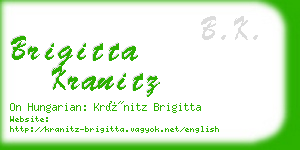 brigitta kranitz business card